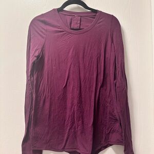 lululemon athletica Long Sleeve Crewneck Top - Plum - M/L